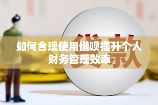 安庆如何合理使用借呗提升个人财务管理效率