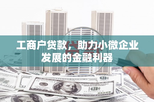 安庆工商户贷款，助力小微企业发展的金融利器
