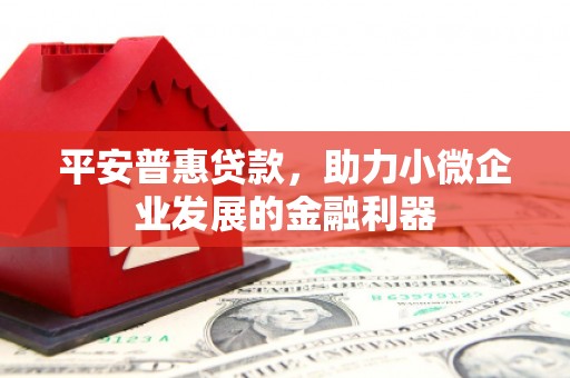 安庆平安普惠贷款，助力小微企业发展的金融利器